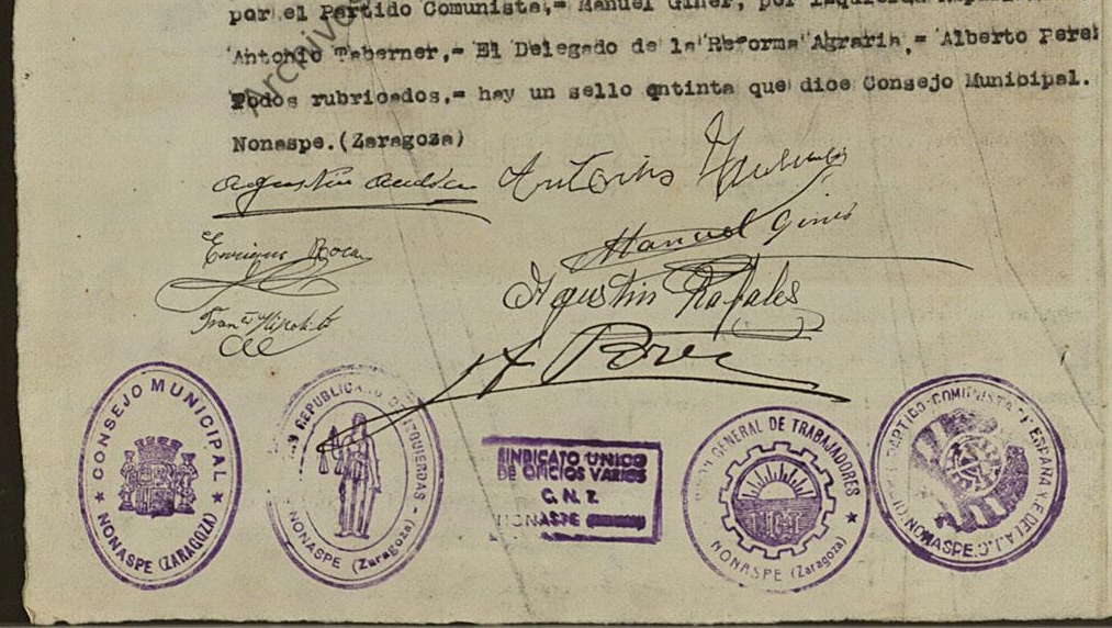 A.H.N. Sección Fondos Contemporáneos Causa GeneralSubdirección General de los Archivos EstatalesMinisterio de Cultura.España Document
